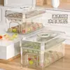 Forma de Cubos de Gelo Tipo Pressão com Tampa, Bandeja de Cubos de Gelo de Grau Alimentício, Fabricador de Cubos de Gelo DIY para Geladeira