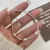 Pulsera de perlas de plata esterlina S925 con facetas irregulares simples y estilo moderno que combina con todo.