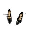 Zapatos de Charol de Punta Francesa Jin Bukang Nuevo Otoño Elegante Estilo Hada Mary Jane Tacones Altos para Commuter