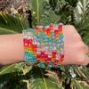 Venta Caliente Transfronteriza Color Arcoíris Cuadrado Cristal de Imitación Vidrio Cuentas Sueltas Accesorios para Joyería DIY Materiales