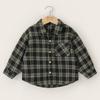 Camisa de manga larga a cuadros para niño, estilo primavera y otoño, nueva moda de otoño para niños, camisa para bebé y niño pequeño, elegante y casual