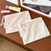 Estilo Ins Bolsita de Maquillaje con Cremallera Floral de Primavera Bolsa de Artículos de Tocador de Perro Lindo Bolsa de Almacenamiento Portátil Bolsa Interior