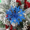 Decorações de Natal Flores Artificiais de Natal 14cm Flores Auspiciosas Pingentes para Árvore de Natal Flores com Pó Dourado