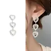 Amazon Dia da Independência Americana Brincos Longos com Franjas Amor Estilo Exagerado Personalizado Brincos Super Brilhantes Femininos Acessórios de Orelha