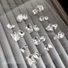 Joyería de Pedrería K9 de Alta Calidad con Parte Trasera Puntiaguda para Uñas, Pedrería Transparente Blanca tipo Caramelo de Roca Deslumbrante, Pedrería Irregular Apilada en Ángulo Recto Largo, Bolas de Pedrería para Uñas al por Mayor