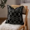 Funda de almohada geométrica de lujo ligero para sofá de sala de estar ribete de costura de alta precisión almohada de lujo ligero cojín de almohada cojín primera generación de pelo