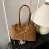 Bolso de Hombro Vintage de Alta Gama con Emblema Bordado para Mujer 2025 Nuevo de Gran Capacidad Mate Bolso de Mano