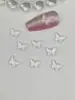 Nova Decoração de Arte de Unha Coração Gelo-Claro Strass para Mulheres, Simples e Versátil, Famoso na Internet Borboleta Unha e Joia de Orelha, Kit de Material de Strass para Arte de Unha