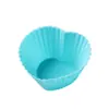 Forma de Cupcake Redonda Forma de Muffin Forma de Coração Utensílios de Confeitaria diy Forma para Bolo Biscoito Forma de Bolo Silicone