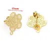 Pendientes de Acero Inoxidable de Moda con Diseño Calado para Oreja Pendientes Chapados al Vacío en Oro de 18 Quilates Materiales para Joyería Hecha a Mano DIY