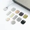 Etiquetas de Fita para Caderno Feitas Sob Medida de Fábrica, Placas de Nome Quadradas de Metal em Aço Inoxidável, Etiquetas Marcadores de Página, Logotipo Gravado a Laser