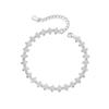 Pulsera de Trébol de Cuatro Hojas de la Suerte Plata 999 Moda para Mujer Joker Pulsera de Flores Luz Estilo de Lujo Pulsera de Pétalos
