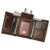 Cartera de Cuero Genuino para Hombre, Billetera para Monedas de Cuero Crazy Horse con Múltiples Ranuras para Tarjetas y Llavero, Bolso Cruzado de Cuero Genuino para Hombre con 70% de Descuento