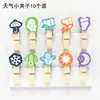 Set de 10 Pinzas Pequeñas para Fotos a Color Amoroso Amor Foto Pinzas Pequeñas de Madera Chaqueta de Foto Pinza Pequeña para Mensajes Estilo Coreano