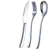 La Fábrica de Origen Soporta Cubiertos de Estilo Occidental Hechos a Medida, Cuchillo, Tenedor y Cuchara de Acero Inoxidable 316 Juego de Tres Piezas, Cuchillo de Filete Espesor Hotel