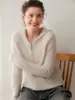 Nuevo cárdigan de cachemira para otoño e invierno para mujer, sudadera con capucha gruesa con cremallera, cárdigan con capucha de punto de cachemira versátil de alta gama
