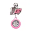 Reloj de Bolsillo de Esqueleto Estilo Oscuro de Halloween con Cierre Retráctil, Reloj de Pecho para Cronometraje Médico para Médicos en Formación y Estudiantes