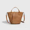 Bolso Tejido Hecho a Mano Puro Modelo Nuevo 2026, Bolso Cubo de Gama Alta de Nicho, Bolso Cesta de Hombro Cruzado de Moda