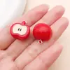 Encantos de frutas acrílicas en miniatura realistas: cerezas, uvas, manzanas y duraznos - Accesorios de manualidades DIY para hacer joyería
