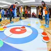 Expansão do Campus de Curling Esportivo Pista de Bolas de Gude Curling no Gelo com Bolas Rolantes Curling em Terra Seca