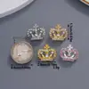 Botones Metálicos Estilo Tweed con Incrustaciones de Diamantes Corona Botones Decorativos Cosidos a Mano para Suéter Abrigo Cortavientos Zapatos y Sombreros Caja de Regalo Accesorios DIY