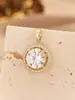 Colgante de Moda Versátil para Mujer P3064, Personalizado, Creativo, de Alta Gama, con Cuatro Garras, Muy Brillante, Circonita tipo Bling, Circonita de Colores