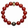 Pulseras de Ágata Roja Grado 7A de los Doce Santos Patronos del Zodiaco para Hombres y Mujeres, Cuentas de Ágata Natural de Buda