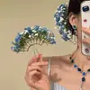 Grampo de Cabelo de Gipsofila Estilo Celebridade Liu Yifei, Grampo Doce de Flor Artificial, Grampo Criativo Doce Estilo Fada