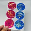 Vinilo Adhesivo Etiqueta Impermeable Pegatina con Logo Personalizado Impresión Estampado en Caliente Papel para Pegatinas de Marca con Lámina Dorada