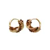 Modernos y Minimalistas Brazaletes para Oreja Retorcidos de Piedra Ojo de Tigre para Mujer, Pendientes Versátiles Vintage, Accesorios para Orejas de Otoño e Invierno con un Toque de Lujo Ligero y de Alta Gama