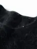 Suéter de cachemira con lentejuelas de cielo estrellado para mujer, nuevo punto suelto de cuello redondo para otoño e invierno, suéter casual de color liso para pullover