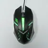 Vendas por Atacado do Fabricante de Mouses Coloridos com Fio que Brilham, Mouses Ópticos USB que Brilham e Serviços de Dropshipping