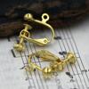 Accesorios de joyería hechos a mano DIY oro de 24k aretes pulsera collar accesorios material de horquilla tornillo cobre clip para oreja A352