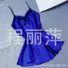 Vestido de tirantes sexy con escote en V y espalda descubierta en tallas grandes, Suministro transfronterizo, Tela de seda sintética con diseño calado, Al por mayor