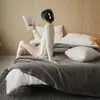 Manta de fleece integrada com listras de bolha de chenille estilo healing, manta de sofá macia e quente para lazer