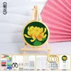 Patrimonio Cultural Inmaterial Esmalte Cloisonné Pintura DIY Paquete de Materiales Hechos a Mano Juego de Herramientas para Hacer Posavasos para Principiantes