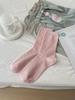 Meias Fada de Seda Prateada com Bolinhas Estilo Ins~ Meias Sem Costura na Cor Creme, Algodão Puro Femininas de Primavera e Verão Estilo Coreano Simples Meias Largas