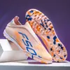 Zapatos de Fútbol de Caña Alta Transfronterizos para Niños y Niñas, Tacos Tf para Adultos, Zapatos Deportivos Profesionales Transpirables Antideslizantes con Tacos Largos