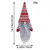 Hong Kong Amor Transfronterizo Papá Noel Muñeco de Nieve Set de Botella de Vino Tinto Set de Botella de Vino Tejida Set de Mesa para Botella de Vino Espumoso Decoración