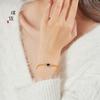 Nueva pulsera de larga duración que no se desvanece, sencilla y avanzada, pulsera de cadena cubana 5G con color incrustado