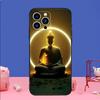 Aplicable iPhone15 Luz de Buda Brilla Estatuas de Buda Funda para Teléfono