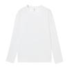 Camiseta de manga larga de 230 g, de algodón de fibra larga de Xinjiang, holgada, con cuello redondo, para hombre, de otoño e invierno, camisa blanca de fondo, camiseta de algodón para mujer al por mayor