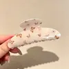 Presilha de Cabelo de Bolinhas Pretas e Brancas Francesa Tamanho Médio para Parte de Trás da Cabeça Garra de Cabelo Nova Garra de Cabelo de Alto Padrão para Mulheres Presilha Tubarão com Temperamento Acessórios de Cabelo