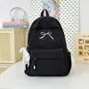 Mochila Bordada con Lazo Rosa Suave Color Melocotón Estilo Japonés Coreano Dulce Girly Estudiante Fiesta Para Clase Salida Mochila Escolar Pequeña
