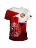 Camiseta de Tonga a la moda para hombre, Casual de verano con estampado 3D polinesio, Top de cuello redondo y manga corta, Estilo callejero