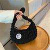 Bolsa Macia Plissada Feminina Estilo Coreano Versátil Casual de Ombro 2022 Nova Moda Famosa na Internet Pequena Fresca de Axila