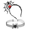 Halloween Traje de Encaje Estilo Oscuro para Mujer Diadema Personalizada de Alta Gama Set Completo de Accesorios Horquilla Popular Accesorios para Fotos