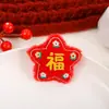 Estilo Chino Linda Manzana Festiva Palabra de Fortuna Paz Alegría Tesoro de la Suerte Ropa para Niños Zapatos y Calcetines Sombrero Accesorios