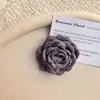 Accesorios de Flores 6.5cm Flor de Rosa con Borde Quemado Flor de Caro Pasador de Pelo Accesorios de Adorno Broche Zapatos Sombrero Funda de Teléfono Accesorios Combinar
