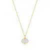 Collar de Diamante Ovalado Individual Huevo de Paloma Brillante Modelo Nuevo 2026 Lujo Ligero Exquisito Diseño de Nicho Cadena para Clavícula Colgante